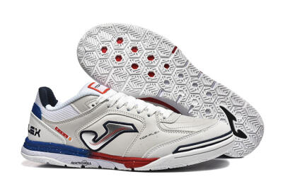 Joma Top Flex IC Indoor & Futsal Soccer Shoes - White/Red/Blue