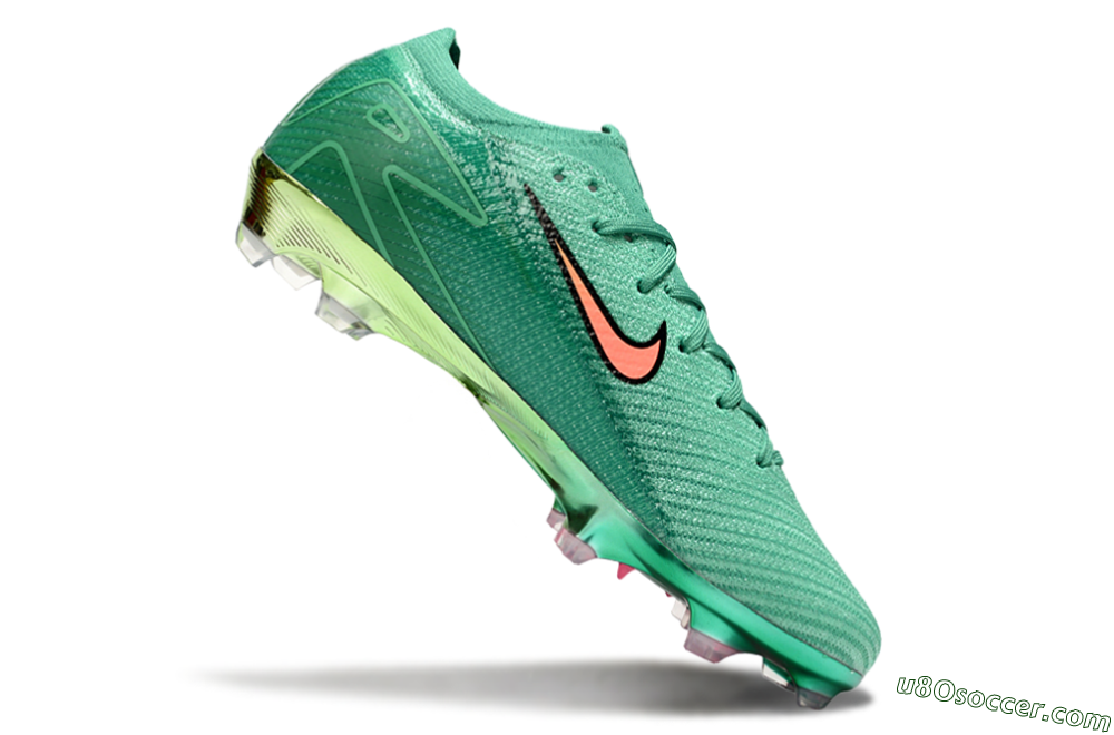 Nike Air Zoom Mercurial Vapor 15 Elite FG Firm Ground Soccer Cleats - Green/Black/Red 4