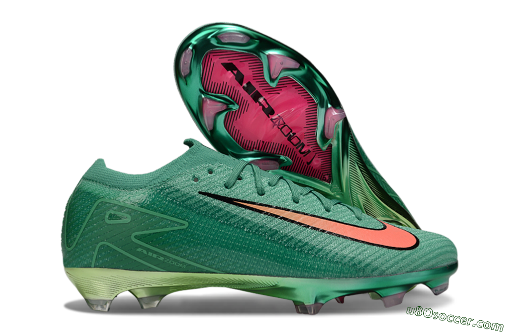 Nike Air Zoom Mercurial Vapor 15 Elite FG Firm Ground Soccer Cleats - Green/Black/Red 1