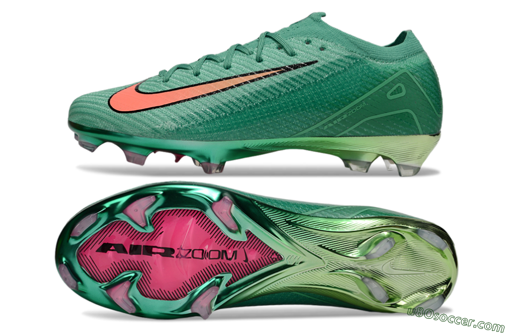 Nike Air Zoom Mercurial Vapor 15 Elite FG Firm Ground Soccer Cleats - Green/Black/Red 0