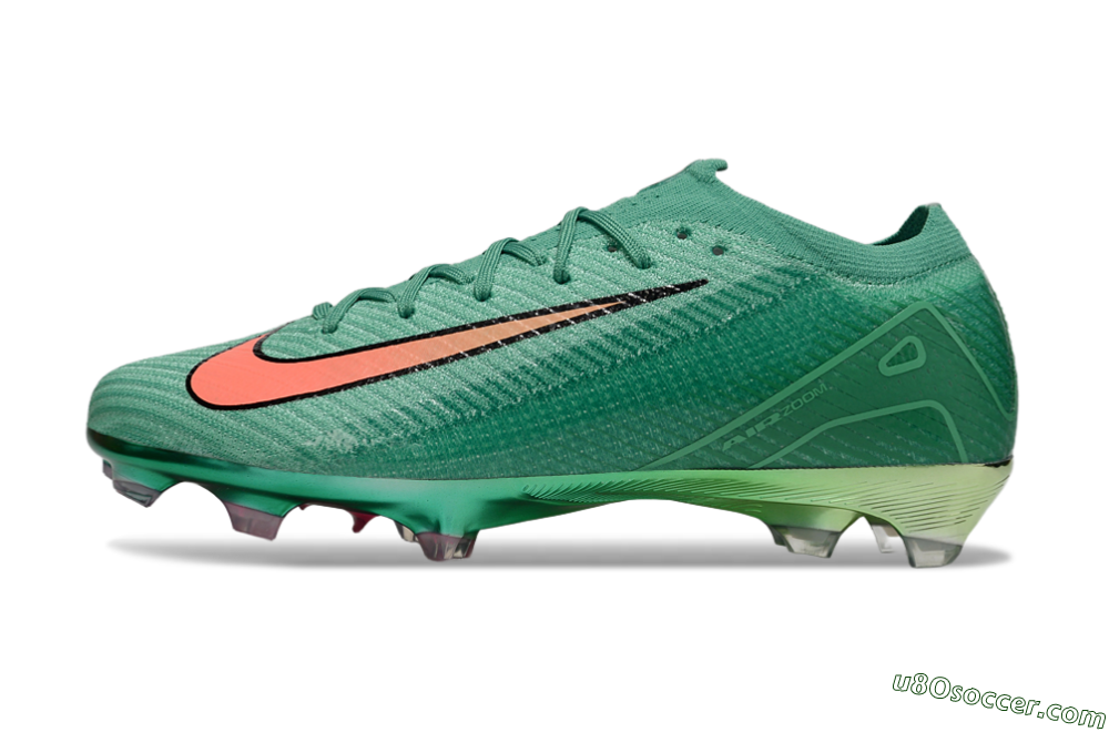 Nike Air Zoom Mercurial Vapor 15 Elite FG Firm Ground Soccer Cleats - Green/Black/Red 2