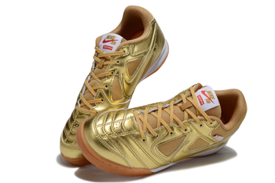 Supreme x Nike SB Gato IC Indoor & Futsal Soccer Shoes - Gold/White/Brown