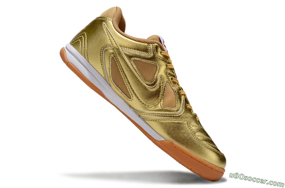 Supreme x Nike SB Gato IC Indoor & Futsal Soccer Shoes - Gold/White/Brown 4