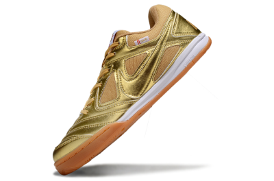 Supreme x Nike SB Gato IC Indoor & Futsal Soccer Shoes - Gold/White/Brown
