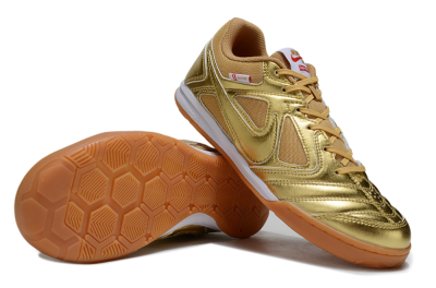 Supreme x Nike SB Gato IC Indoor & Futsal Soccer Shoes - Gold/White/Brown