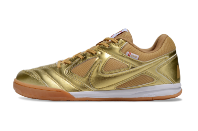 Supreme x Nike SB Gato IC Indoor & Futsal Soccer Shoes - Gold/White/Brown