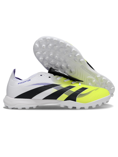 Adidas Predator 25 Elite Foldover Tongue TF Artificial Turf Soccer Shoes - Yellow/Black/White