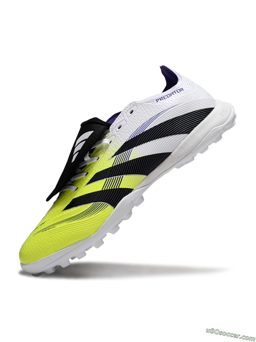 Adidas Predator 25 Elite Foldover Tongue TF Artificial Turf Soccer Shoes - Yellow/Black/White 5