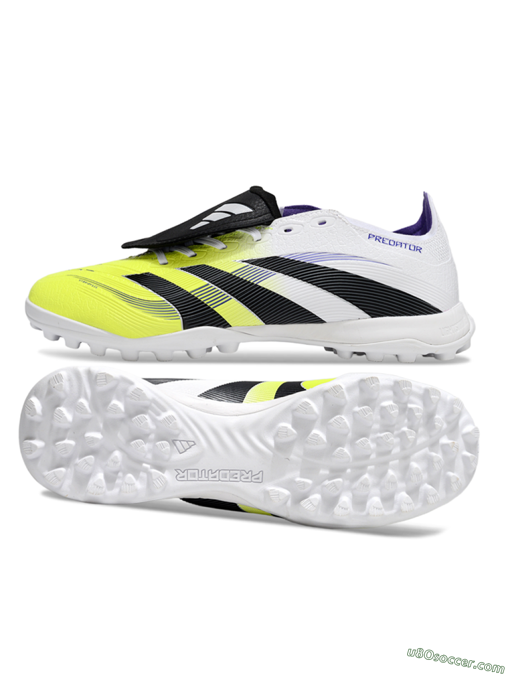 Adidas Predator 25 Elite Foldover Tongue TF Artificial Turf Soccer Shoes - Yellow/Black/White 0