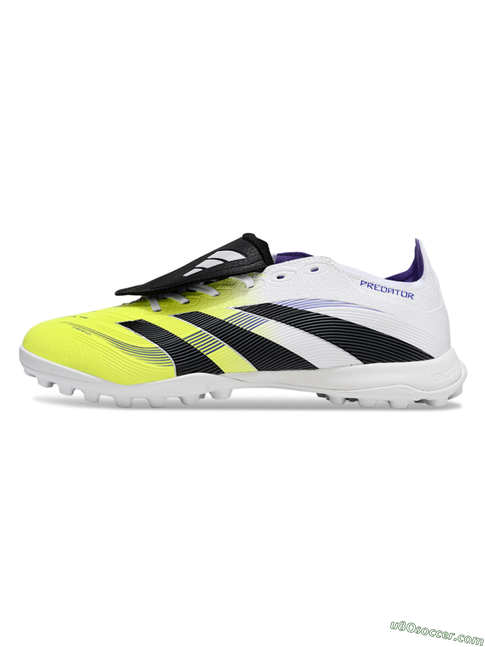 Adidas Predator 25 Elite Foldover Tongue TF Artificial Turf Soccer Shoes - Yellow/Black/White 2