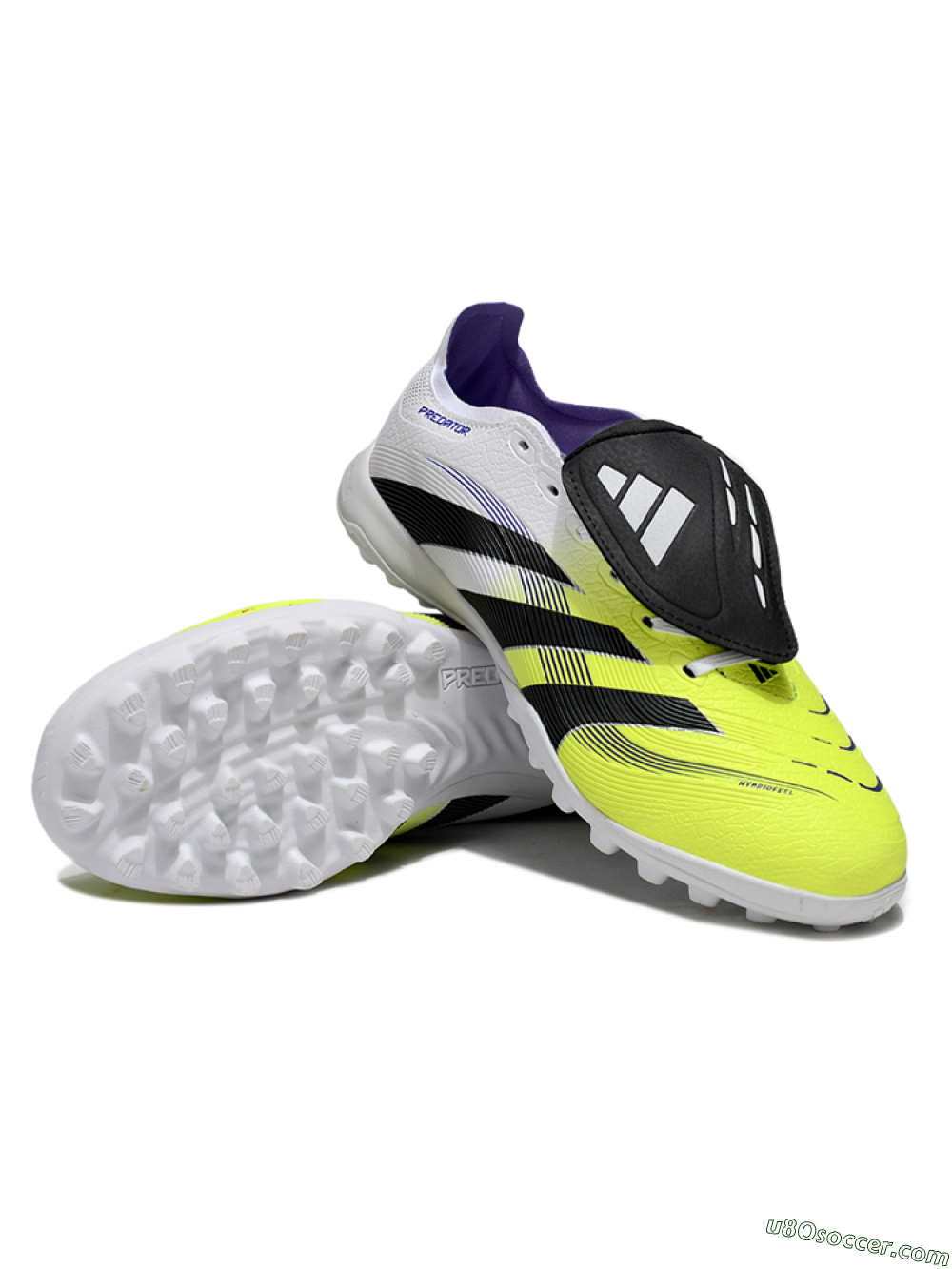 Adidas Predator 25 Elite Foldover Tongue TF Artificial Turf Soccer Shoes - Yellow/Black/White 3