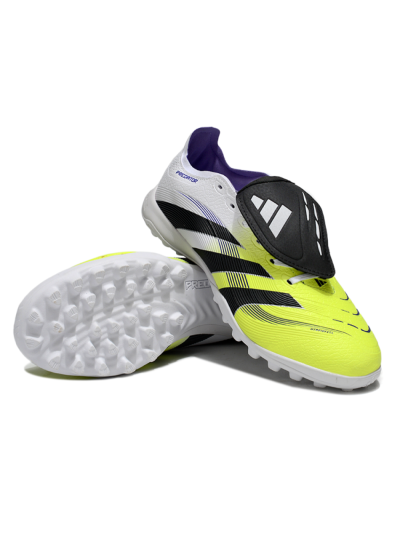 Adidas Predator 25 Elite Foldover Tongue TF Artificial Turf Soccer Shoes - Yellow/Black/White