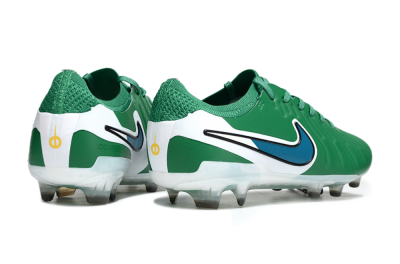 Nike Tiempo Legend 10 Elite FG Firm Ground Soccer Cleats - Green/Blue/White