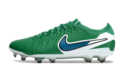 Nike Tiempo Legend 10 Elite FG Firm Ground Soccer Cleats - Green/Blue/White