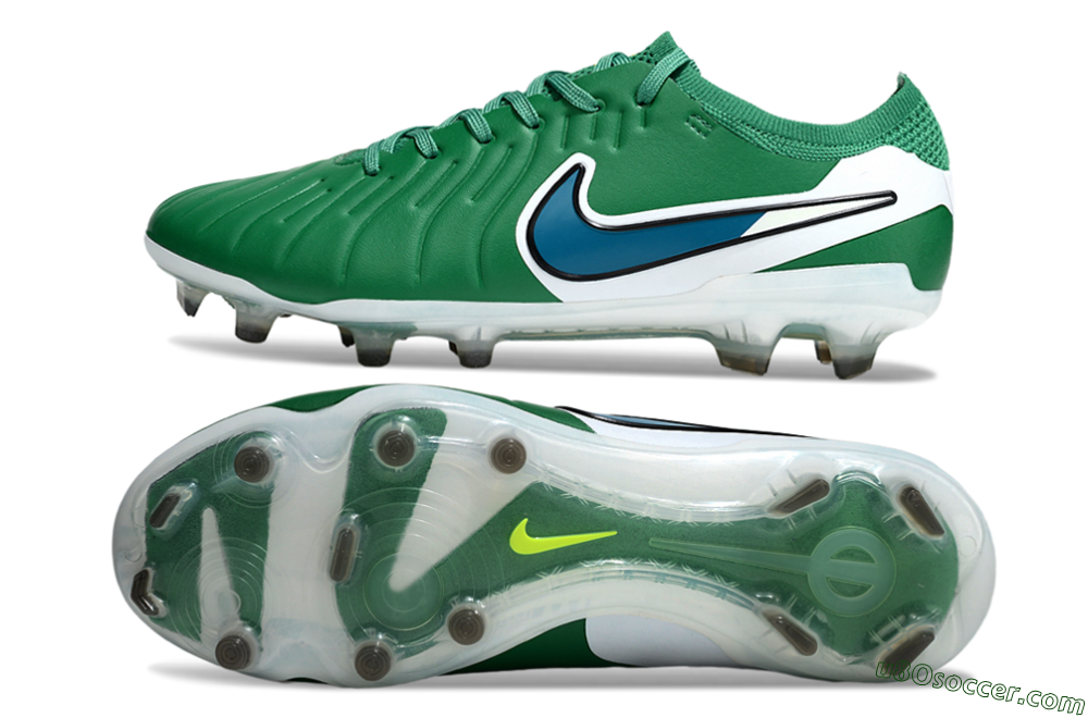 Nike Tiempo Legend 10 Elite FG Firm Ground Soccer Cleats - Green/Blue/White 0