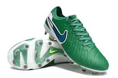 Nike Tiempo Legend 10 Elite FG Firm Ground Soccer Cleats - Green/Blue/White