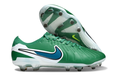 Nike Tiempo Legend 10 Elite FG Firm Ground Soccer Cleats - Green/Blue/White