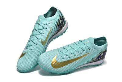 Nike Air Zoom Mercurial Vapor 16 Elite TF Artificial Turf Soccer Shoes - Jade/Gold/Black