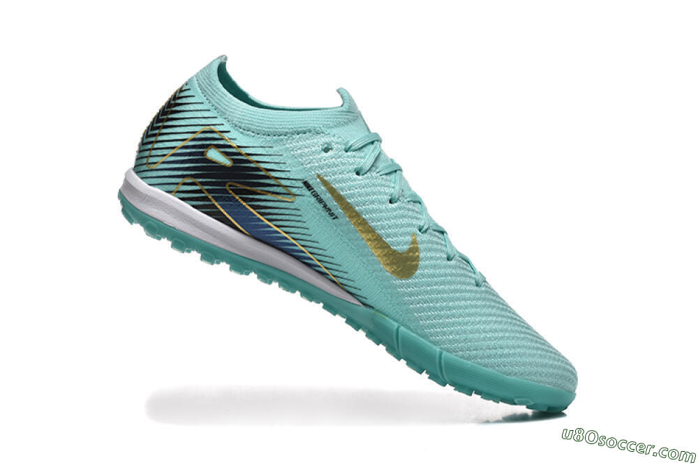 Nike Air Zoom Mercurial Vapor 16 Elite TF Artificial Turf Soccer Shoes - Jade/Gold/Black 7