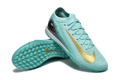 Nike Air Zoom Mercurial Vapor 16 Elite TF Artificial Turf Soccer Shoes - Jade/Gold/Black