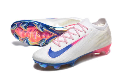 Nike Air Zoom Mercurial Vapor 16 Elite FG Firm Ground Soccer Cleats - White/Blue/Pink