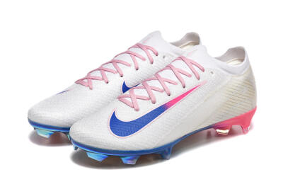 Nike Air Zoom Mercurial Vapor 16 Elite FG Firm Ground Soccer Cleats - White/Blue/Pink