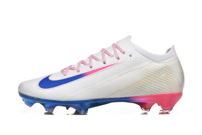 Nike Air Zoom Mercurial Vapor 16 Elite FG Firm Ground Soccer Cleats - White/Blue/Pink