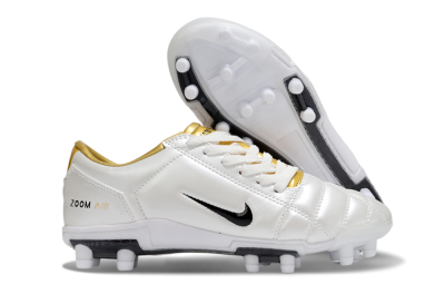 Nike Air Zoom Total 90 III FG Firm Ground Soccer Cleats - White/Black/Gold