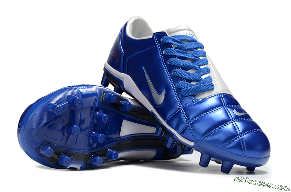 Nike Air Zoom Total 90 III FG Firm Ground Soccer Cleats - Blue/Silver/White 3