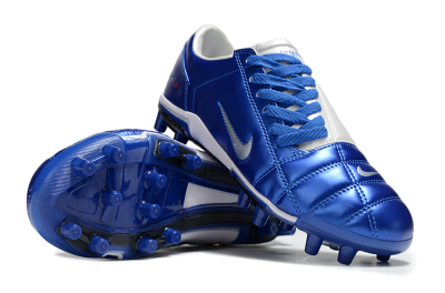 Nike Air Zoom Total 90 III FG Firm Ground Soccer Cleats - Blue/Silver/White