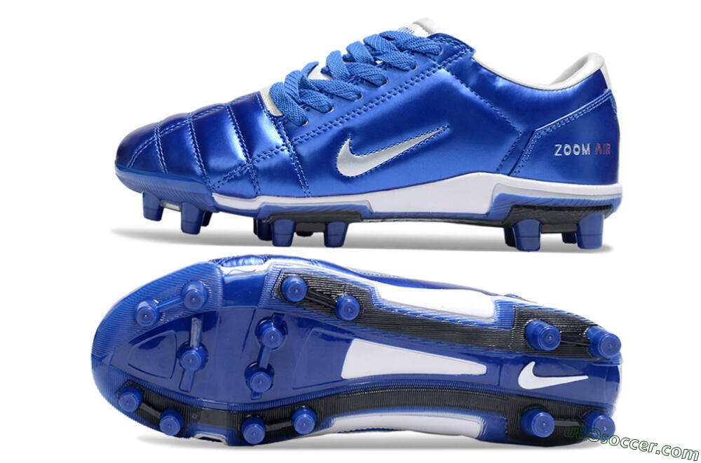 Nike Air Zoom Total 90 III FG Firm Ground Soccer Cleats - Blue/Silver/White 0