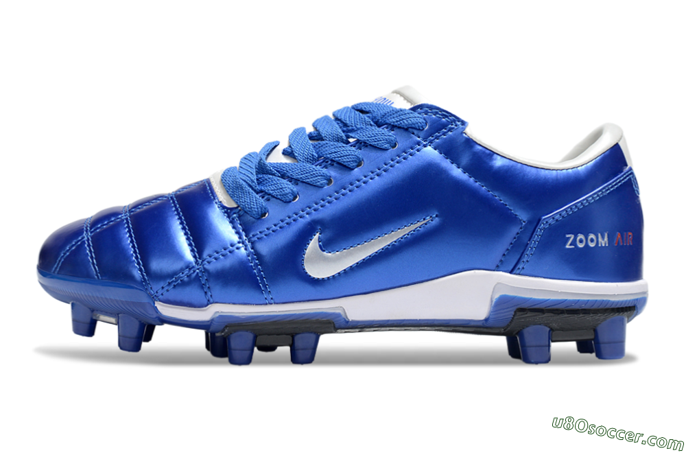 Nike Air Zoom Total 90 III FG Firm Ground Soccer Cleats - Blue/Silver/White 2