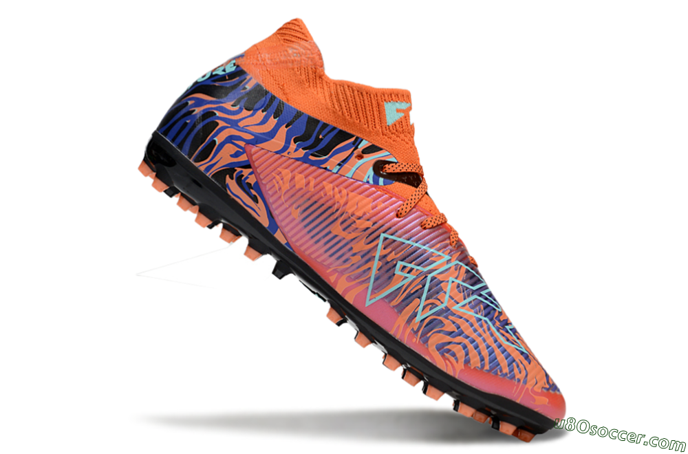Puma Future 8 Ultimate MG Multi Ground Soccer Cleats - Orange/Pink/Blue 4