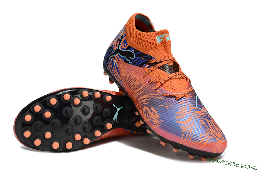 Puma Future 8 Ultimate MG Multi Ground Soccer Cleats - Orange/Pink/Blue 3