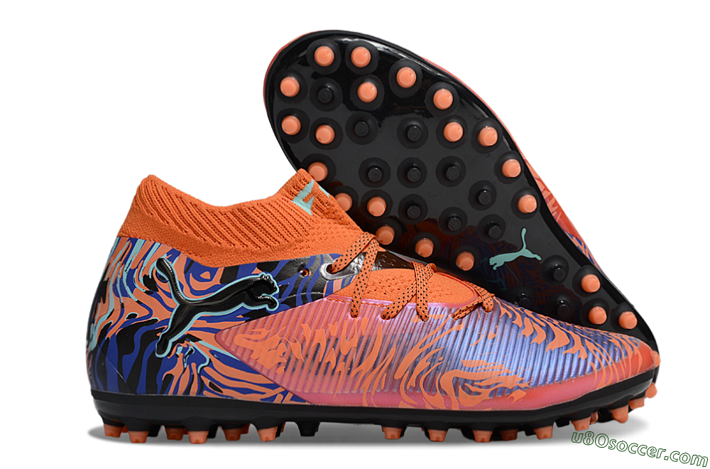 Puma Future 8 Ultimate MG Multi Ground Soccer Cleats - Orange/Pink/Blue 1