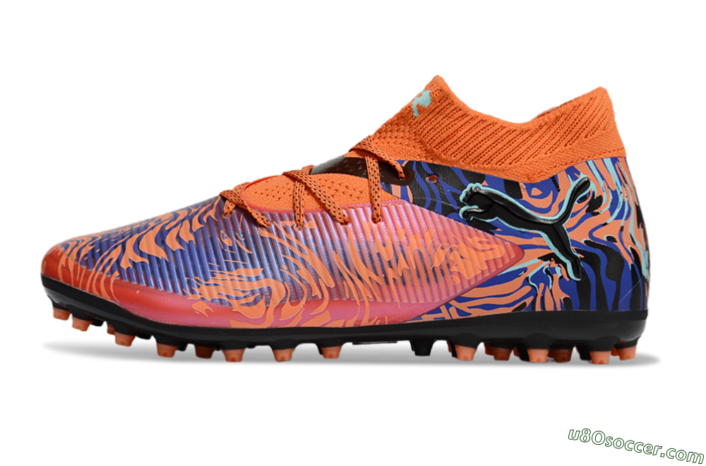 Puma Future 8 Ultimate MG Multi Ground Soccer Cleats - Orange/Pink/Blue 2