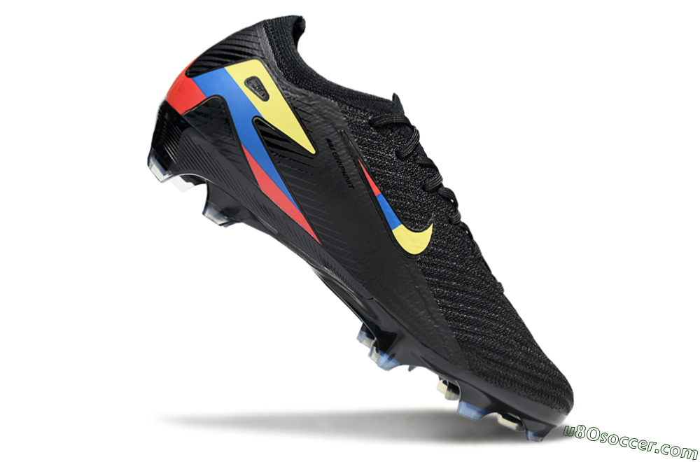 Nike Air Zoom Mercurial Vapor 16 Elite FG Firm Ground Soccer Cleats - Black/Yellow/Blue/Red 4