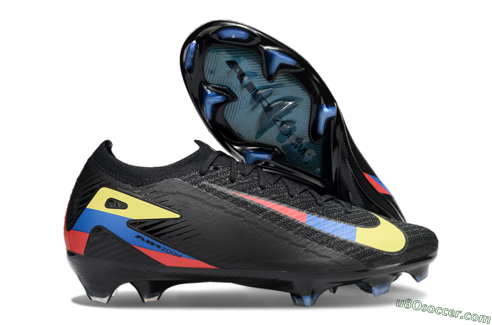 Nike Air Zoom Mercurial Vapor 16 Elite FG Firm Ground Soccer Cleats - Black/Yellow/Blue/Red 1