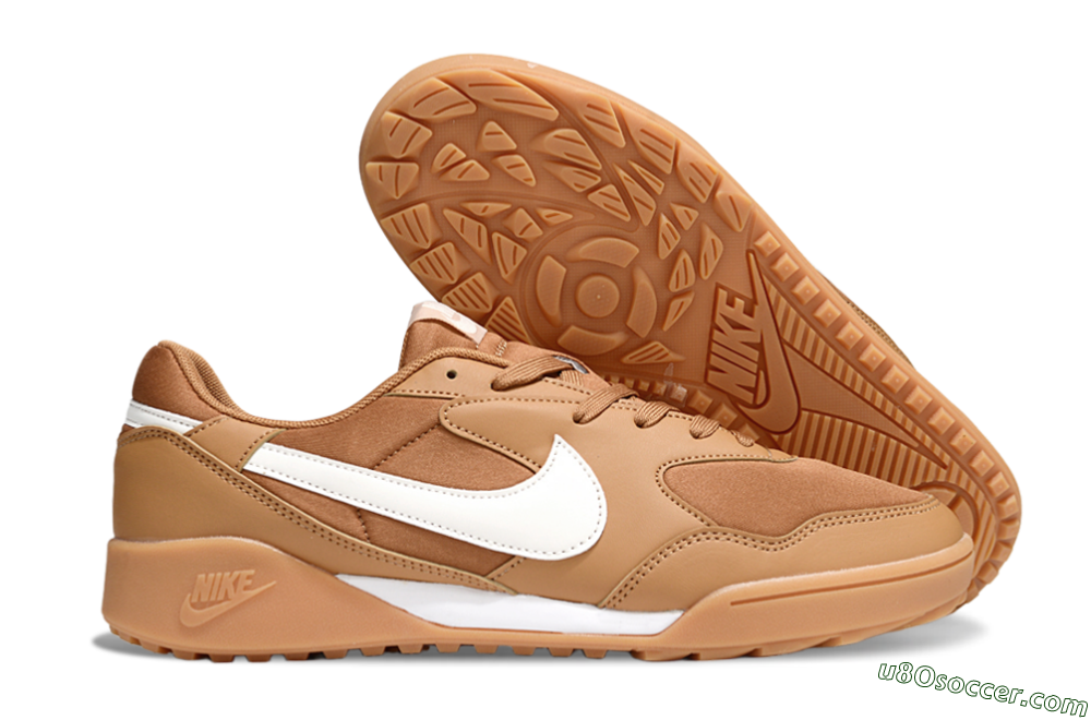 Nike Terra Manta TF Artificial Turf Soccer Shoes - Brown/White 1