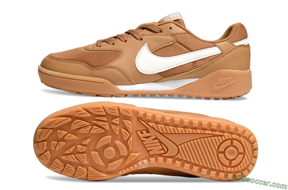 Nike Terra Manta TF Artificial Turf Soccer Shoes - Brown/White 0