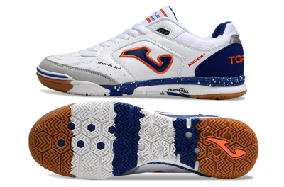 Joma Top Flex IC Indoor & Futsal Soccer Shoes - White/Blue/Red