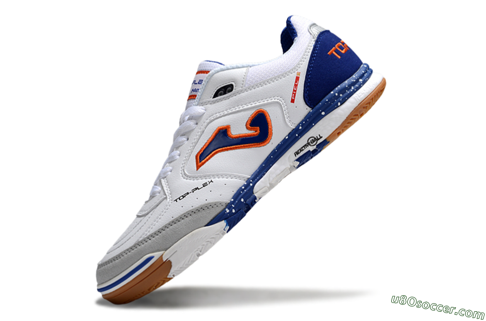 Joma Top Flex IC Indoor & Futsal Soccer Shoes - White/Blue/Red 5