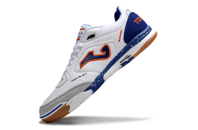 Joma Top Flex IC Indoor & Futsal Soccer Shoes - White/Blue/Red