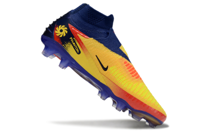 Nike Phantom 6 Elite High FG Firm Ground Soccer Cleats - Yellow/Red/Blue/Gold