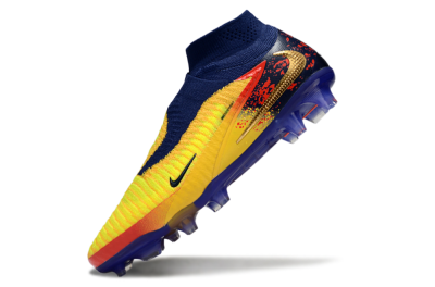 Nike Phantom 6 Elite High FG Firm Ground Soccer Cleats - Yellow/Red/Blue/Gold