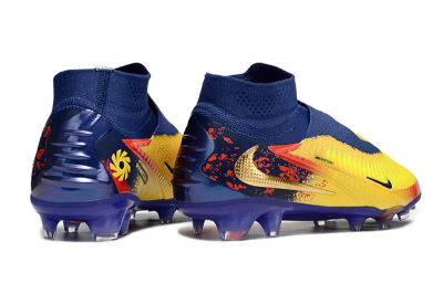 Nike Phantom 6 Elite High FG Firm Ground Soccer Cleats - Yellow/Red/Blue/Gold
