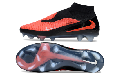 Nike Phantom 6 Elite High FG Firm Ground Soccer Cleats - Red/Black/White