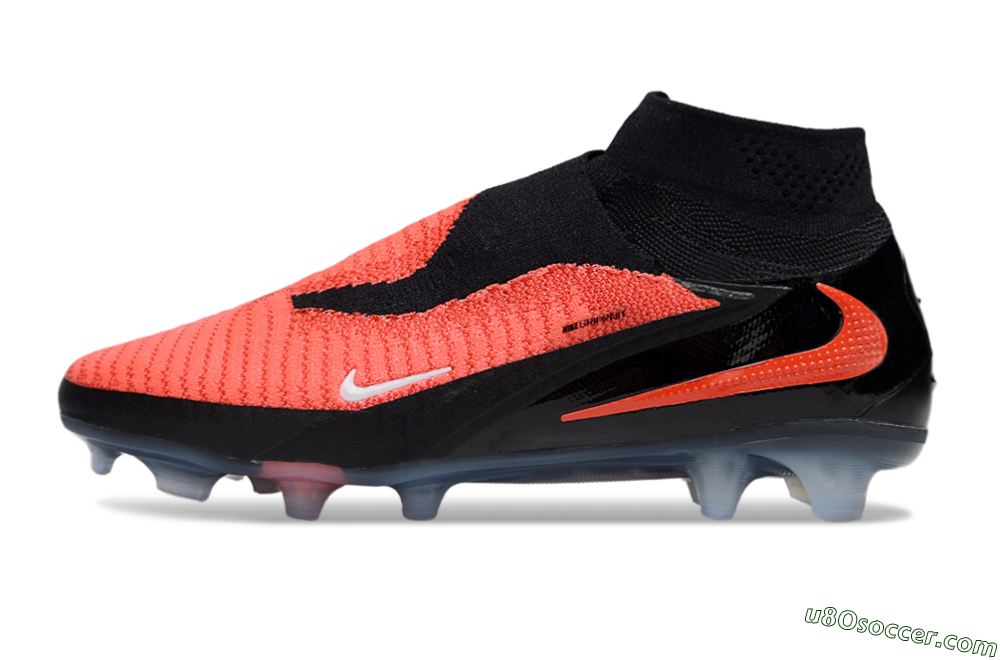 Nike Phantom 6 Elite High FG Firm Ground Soccer Cleats - Red/Black/White 2