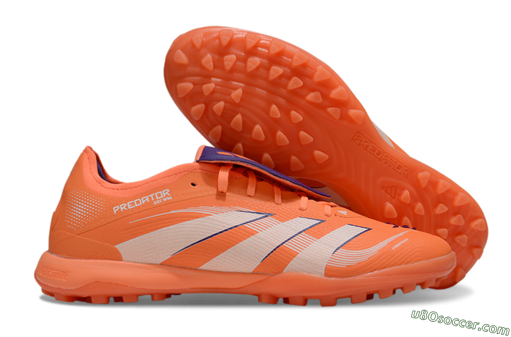 Adidas Predator 25 Elite Foldover Tongue TF Artificial Turf Soccer Shoes - Red/Whtie/Blue 1