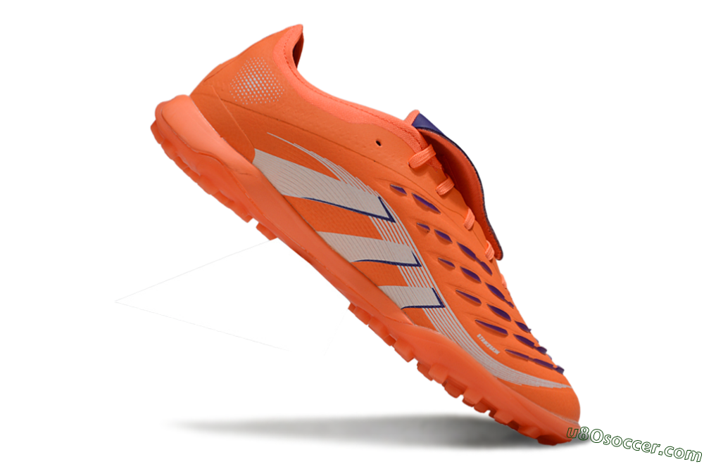 Adidas Predator 25 Elite Foldover Tongue TF Artificial Turf Soccer Shoes - Red/Whtie/Blue 4